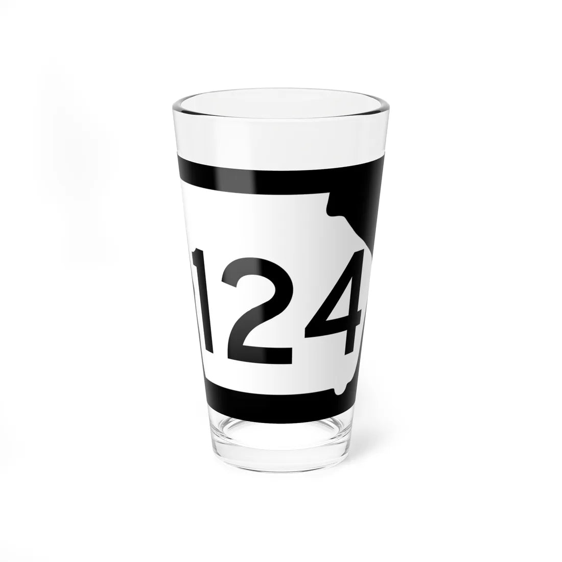 Georgia 124 (Georgia) (Road Sign) Pint Glass 16oz 16oz - Go Mug Yourself