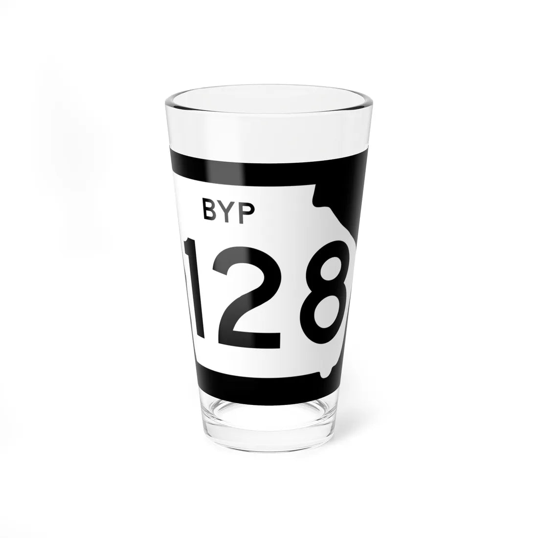 Georgia 128 Bypass (Georgia) (Road Sign) Pint Glass 16oz 16oz - Go Mug Yourself
