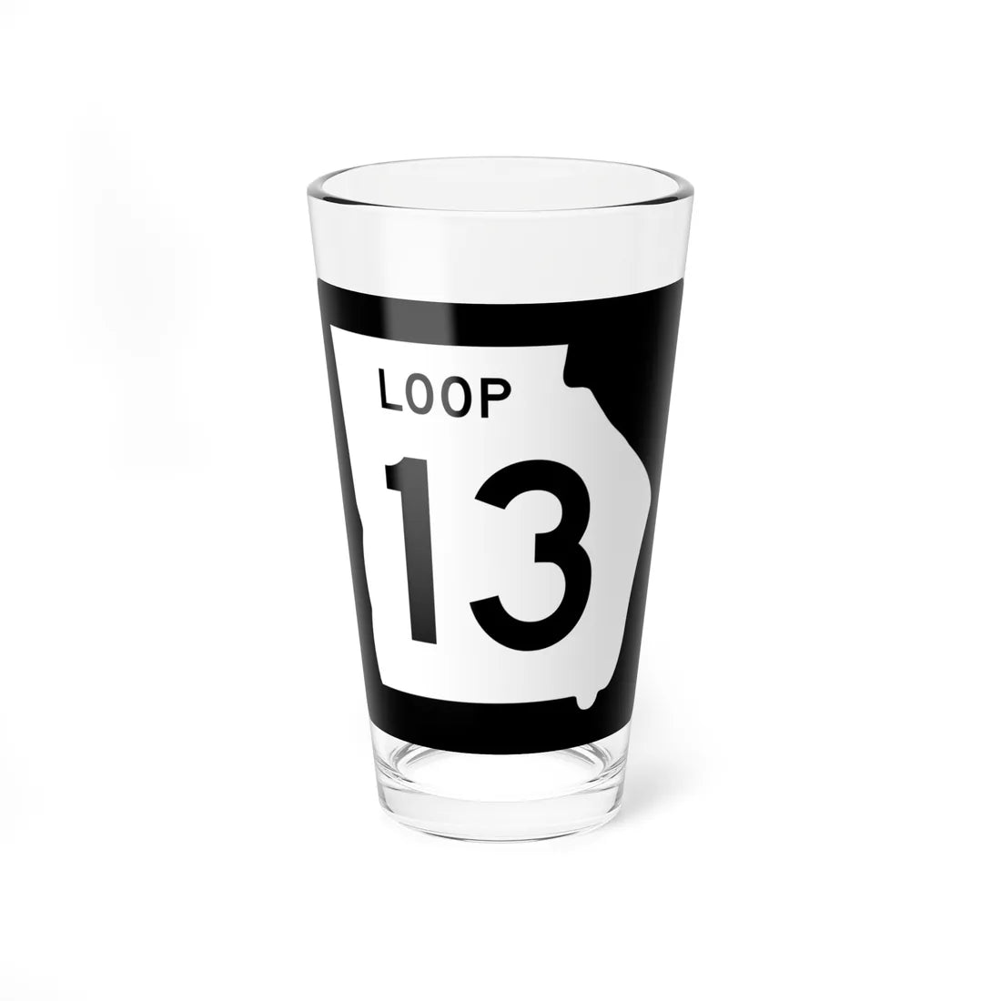 Georgia 13 Loop (Georgia) (Road Sign) Pint Glass 16oz 16oz - Go Mug Yourself