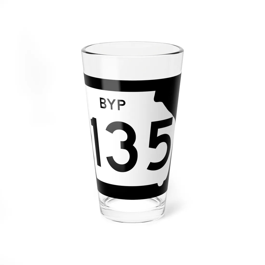 Georgia 135 Bypass (Georgia) (Road Sign) Pint Glass 16oz 16oz - Go Mug Yourself