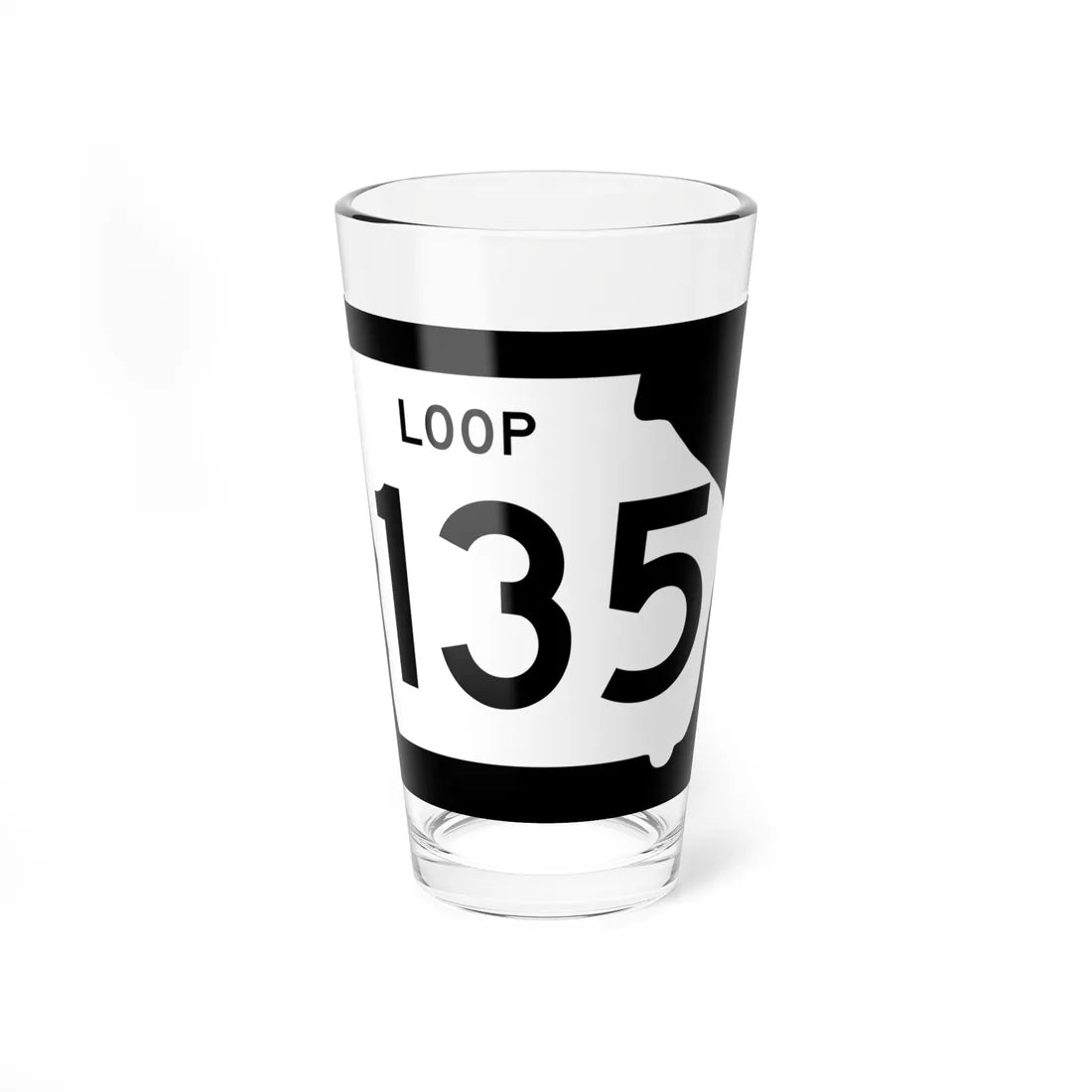 Georgia 135 Loop (Georgia) (Road Sign) Pint Glass 16oz 16oz - Go Mug Yourself