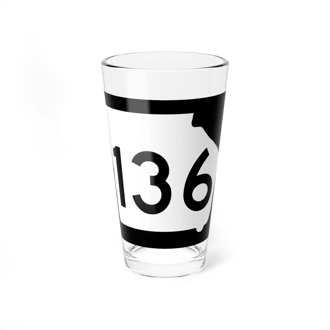 Georgia 136 (Georgia) (Road Sign) Pint Glass 16oz 16oz - Go Mug Yourself
