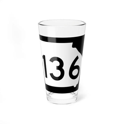Georgia 136 (Georgia) (Road Sign) Pint Glass 16oz 16oz - Go Mug Yourself
