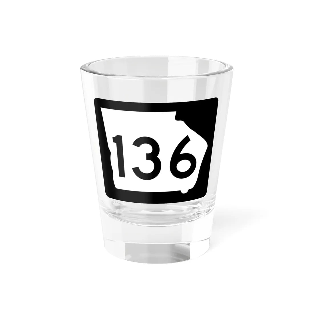 Georgia 136 (Georgia) (Road Sign) Shot Glass 1.5oz 1.5oz - Go Mug Yourself
