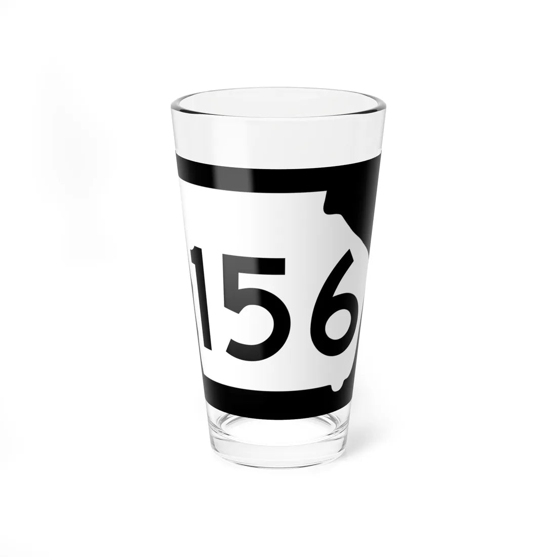 Georgia 156 (Georgia) (Road Sign) Pint Glass 16oz 16oz - Go Mug Yourself