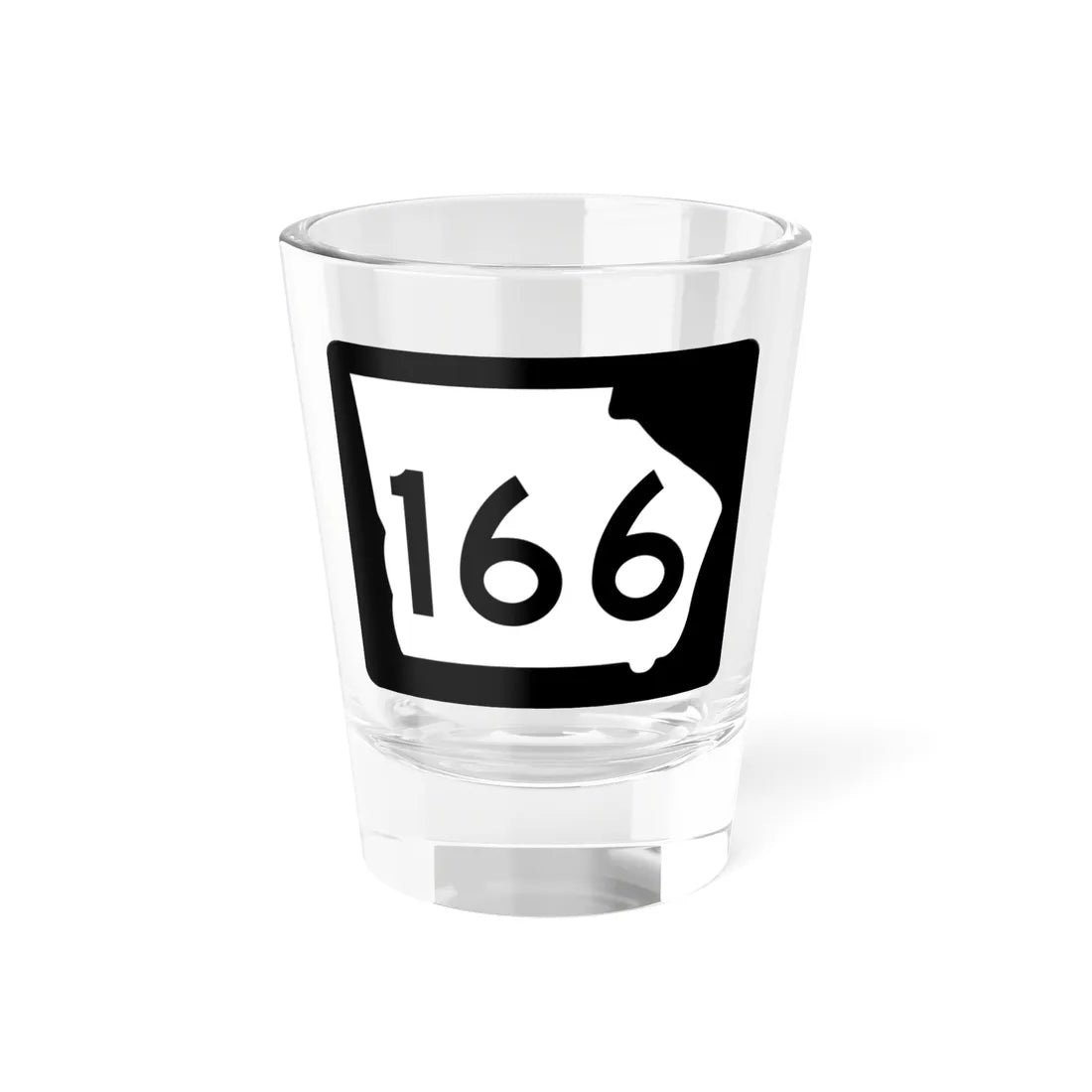 Georgia 166 (Georgia) (Road Sign) Shot Glass 1.5oz 1.5oz - Go Mug Yourself