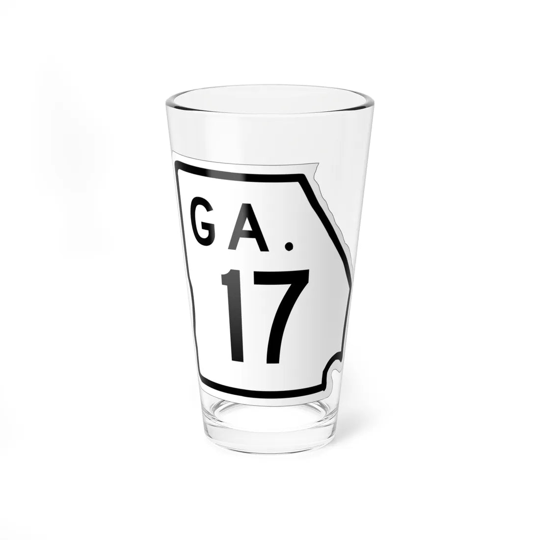 Georgia 17 1948 (Georgia) (Road Sign) Pint Glass 16oz 16oz - Go Mug Yourself