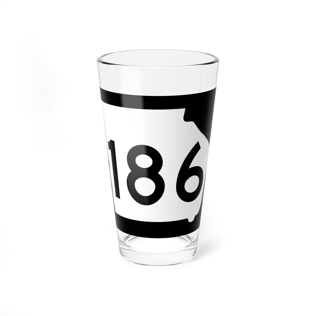 Georgia 186 (Georgia) (Road Sign) Pint Glass 16oz 16oz - Go Mug Yourself