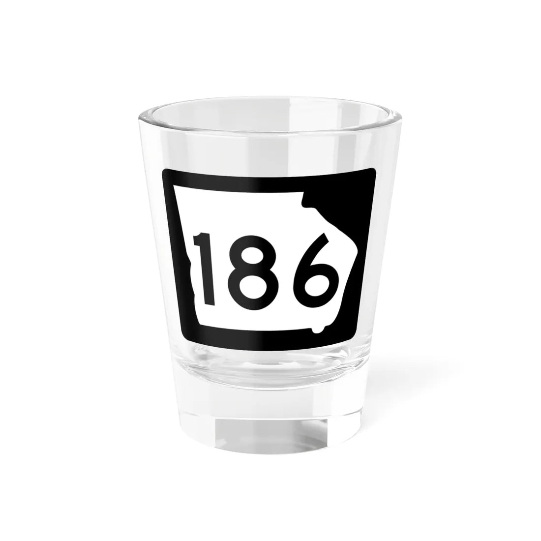 Georgia 186 (Georgia) (Road Sign) Shot Glass 1.5oz 1.5oz - Go Mug Yourself