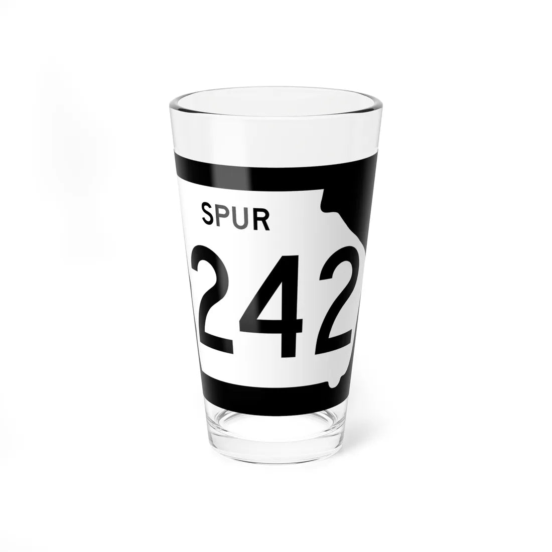Georgia 242 Spur (Georgia) (Road Sign) Pint Glass 16oz 16oz - Go Mug Yourself
