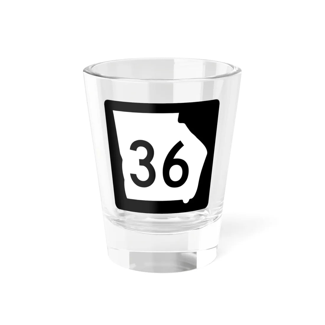 Georgia 36 (Georgia) (Road Sign) Shot Glass 1.5oz 1.5oz - Go Mug Yourself