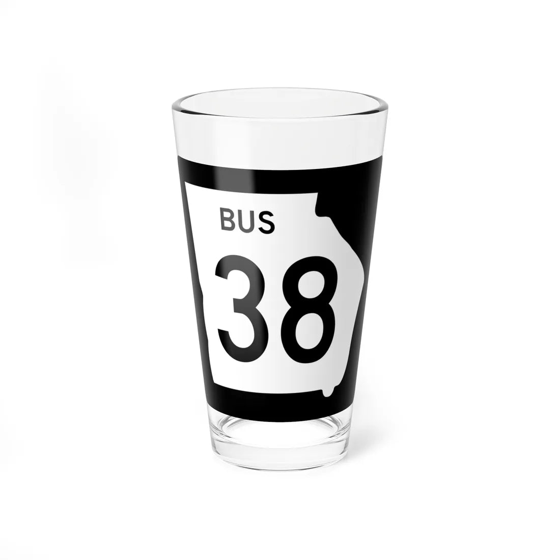 Georgia 38 Business (Georgia) (Road Sign) Pint Glass 16oz 16oz - Go Mug Yourself