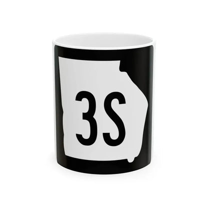 Georgia 3S (Georgia) (Road Sign) White Coffee Mug 11oz - Go Mug Yourself