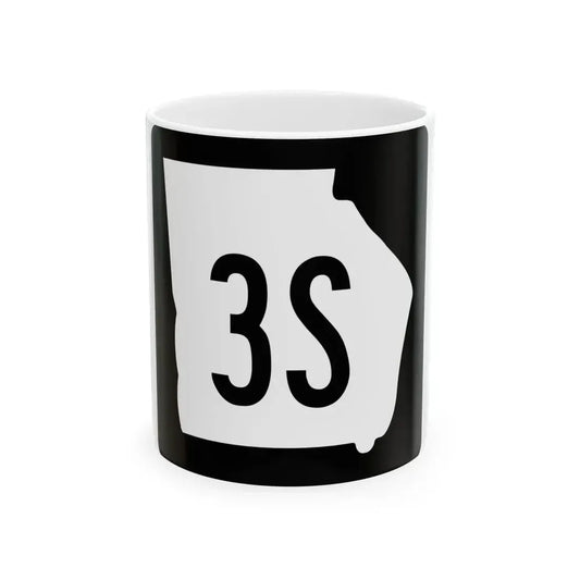 Georgia 3S (Georgia) (Road Sign) White Coffee Mug 11oz - Go Mug Yourself