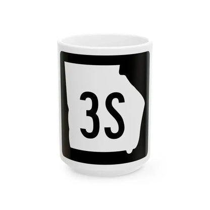 Georgia 3S (Georgia) (Road Sign) White Coffee Mug 15oz - Go Mug Yourself