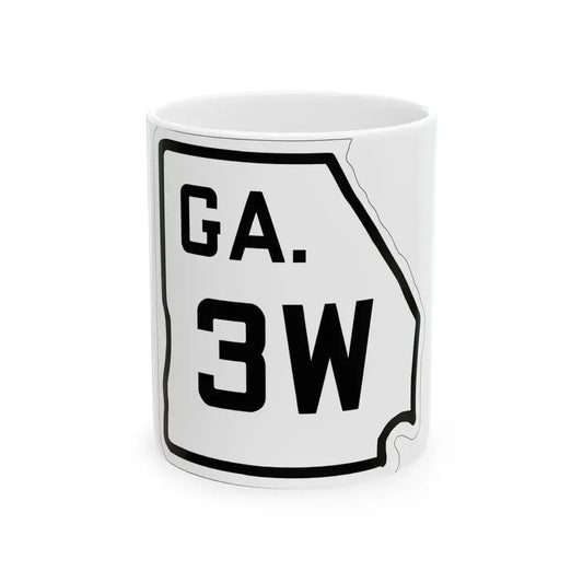 Georgia 3W 1920 (Georgia) (Road Sign) White Coffee Mug 11oz - Go Mug Yourself