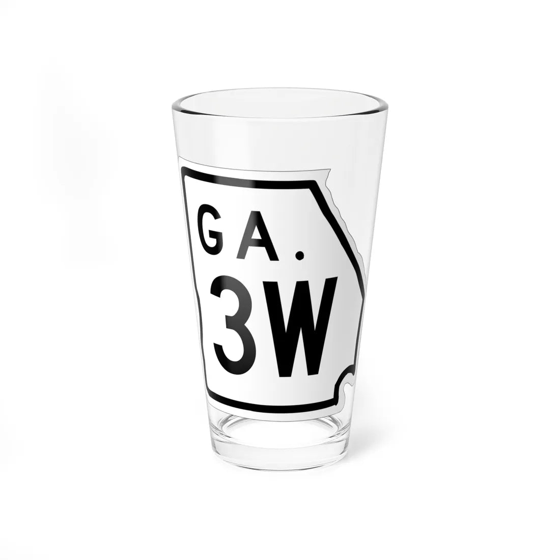 Georgia 3W 1948 (Georgia) (Road Sign) Pint Glass 16oz 16oz - Go Mug Yourself