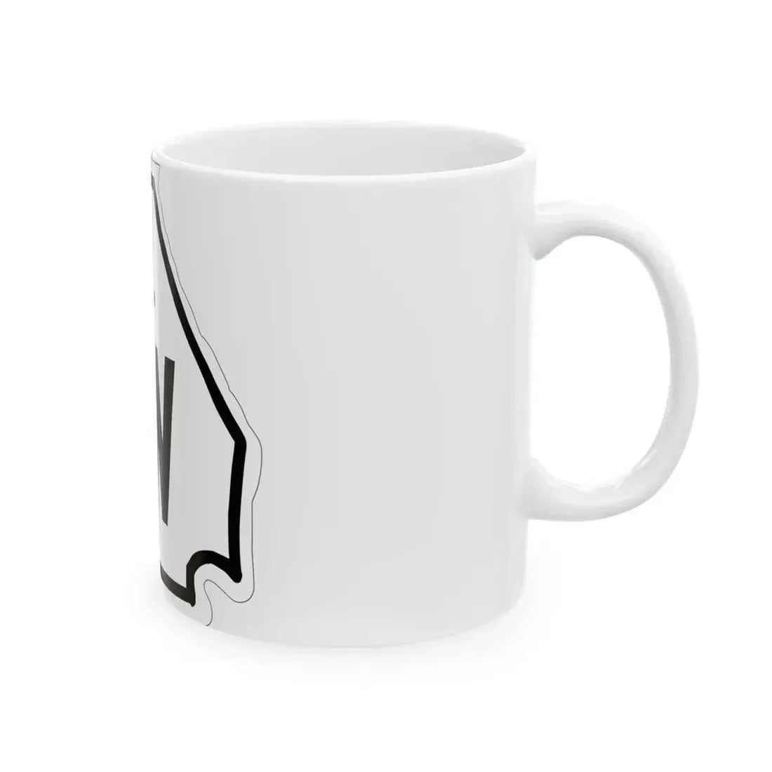 Georgia 3W 1948 (Georgia) (Road Sign) White Coffee Mug - Go Mug Yourself