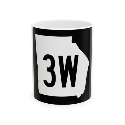 Georgia 3W (Georgia) (Road Sign) White Coffee Mug 11oz - Go Mug Yourself