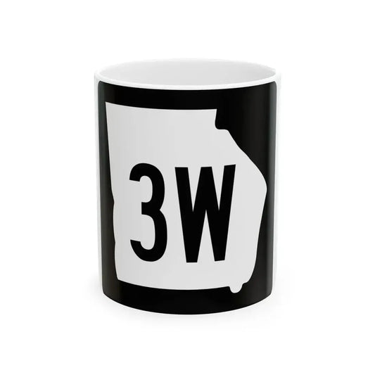 Georgia 3W (Georgia) (Road Sign) White Coffee Mug 11oz - Go Mug Yourself