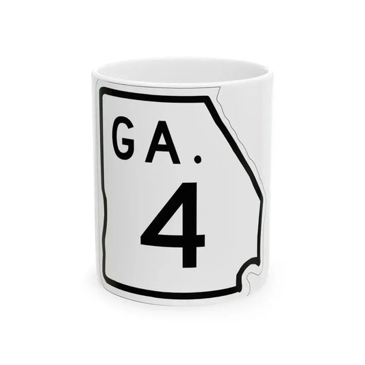 Georgia 4 1948 (Georgia) (Road Sign) White Coffee Mug 11oz - Go Mug Yourself