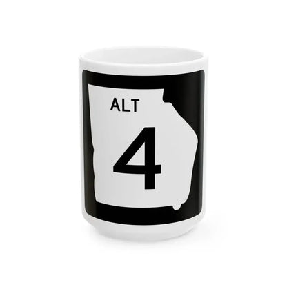 Georgia 4 Alternate (Georgia) (Road Sign) White Coffee Mug 15oz - Go Mug Yourself