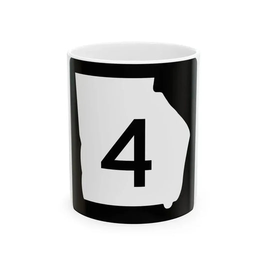 Georgia 4 (Georgia) (Road Sign) White Coffee Mug 11oz - Go Mug Yourself