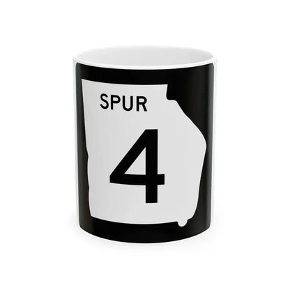 Georgia 4 Spur (Georgia) (Road Sign) White Coffee Mug 11oz - Go Mug Yourself