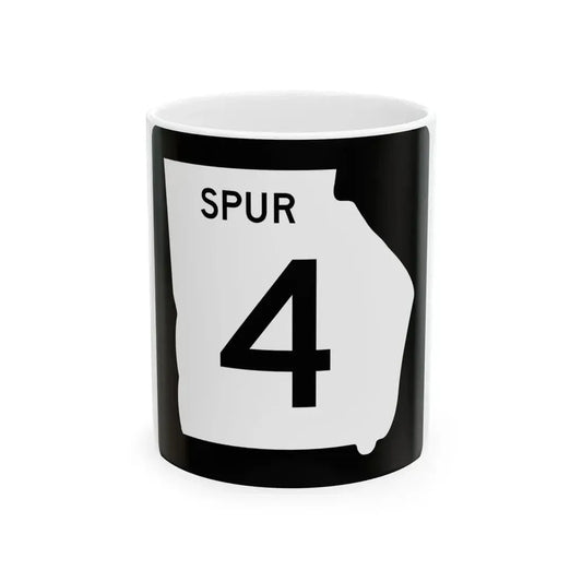 Georgia 4 Spur (Georgia) (Road Sign) White Coffee Mug 11oz - Go Mug Yourself