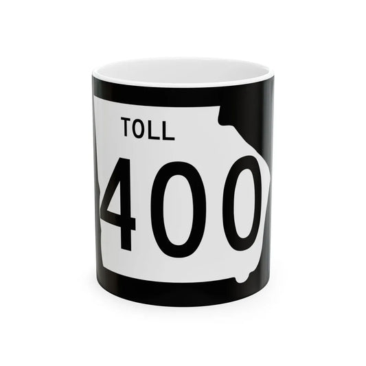 Georgia 400 Toll (Georgia) (Road Sign) White Coffee Mug 11oz - Go Mug Yourself