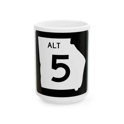 Georgia 5 Alternate (Georgia) (Road Sign) White Coffee Mug 15oz - Go Mug Yourself