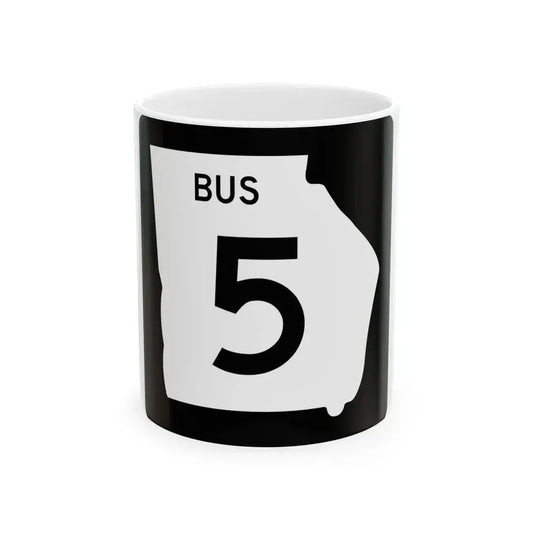 Georgia 5 Business (Georgia) (Road Sign) White Coffee Mug 11oz - Go Mug Yourself