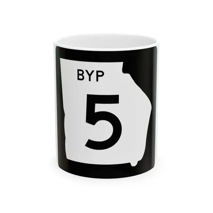 Georgia 5 Bypass (Georgia) (Road Sign) White Coffee Mug 11oz - Go Mug Yourself