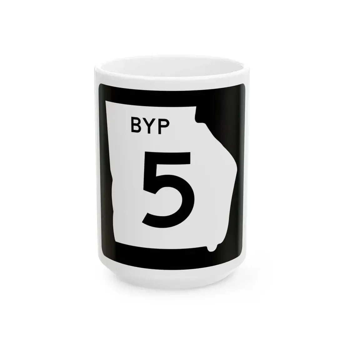 Georgia 5 Bypass (Georgia) (Road Sign) White Coffee Mug 15oz - Go Mug Yourself
