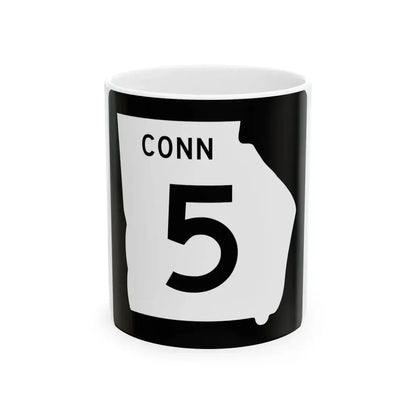 Georgia 5 Connector (Georgia) (Road Sign) White Coffee Mug 11oz - Go Mug Yourself