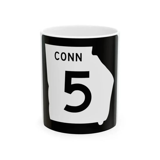 Georgia 5 Connector (Georgia) (Road Sign) White Coffee Mug 11oz - Go Mug Yourself