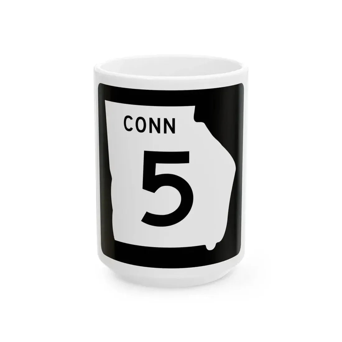 Georgia 5 Connector (Georgia) (Road Sign) White Coffee Mug 15oz - Go Mug Yourself