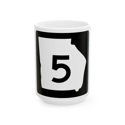 Georgia 5 (Georgia) (Road Sign) White Coffee Mug 15oz - Go Mug Yourself