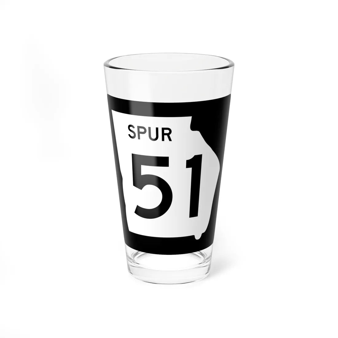 Georgia 51 Spur (Georgia) (Road Sign) Pint Glass 16oz 16oz - Go Mug Yourself