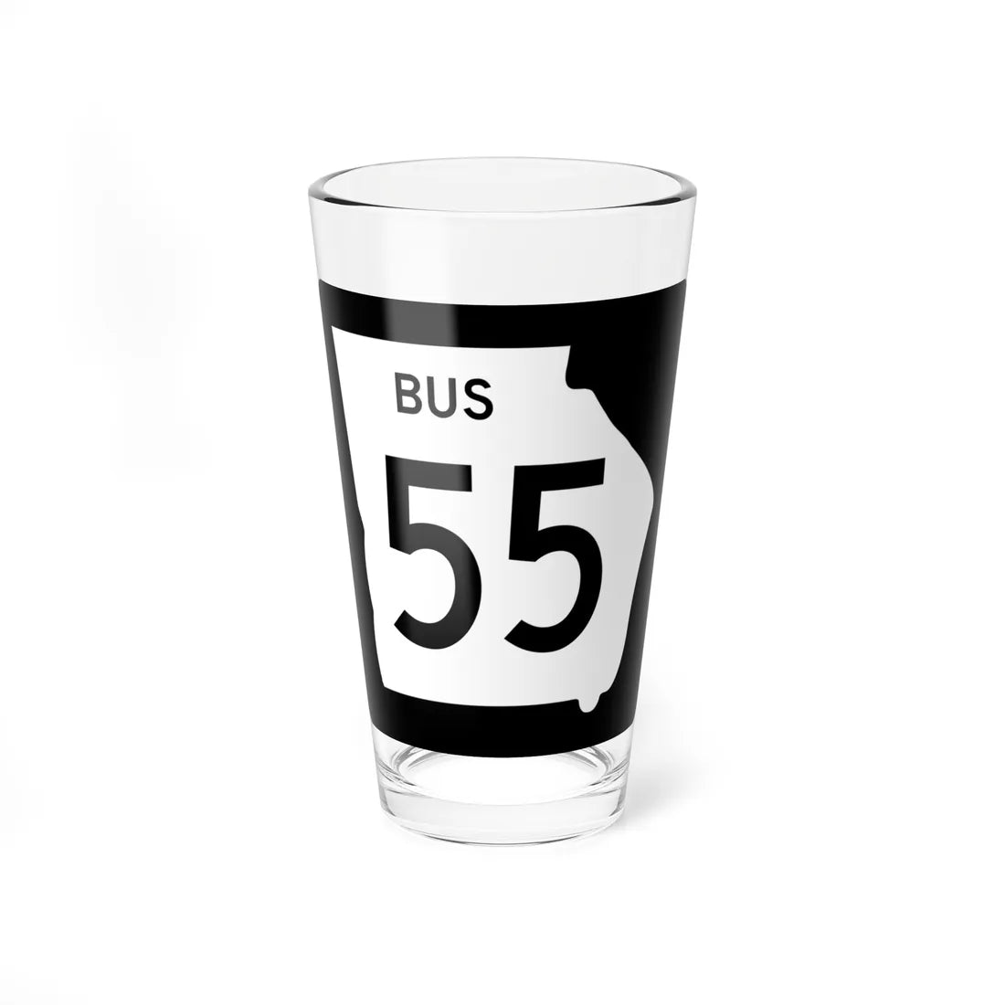 Georgia 55 Business (Georgia) (Road Sign) Pint Glass 16oz 16oz - Go Mug Yourself