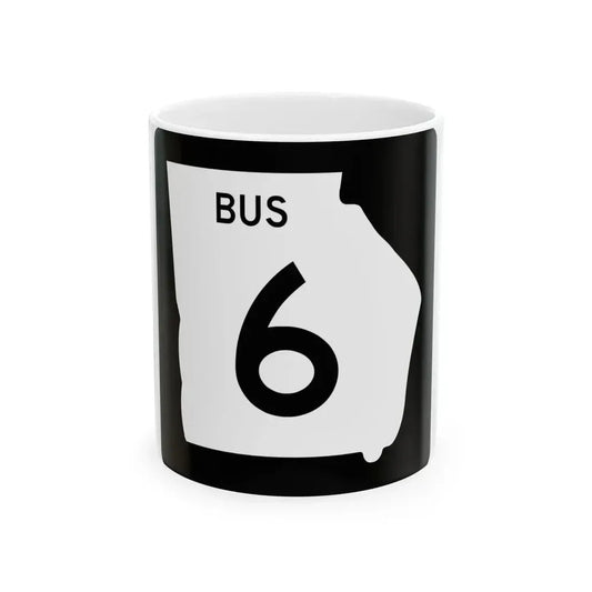Georgia 6 Business (Georgia) (Road Sign) White Coffee Mug 11oz - Go Mug Yourself