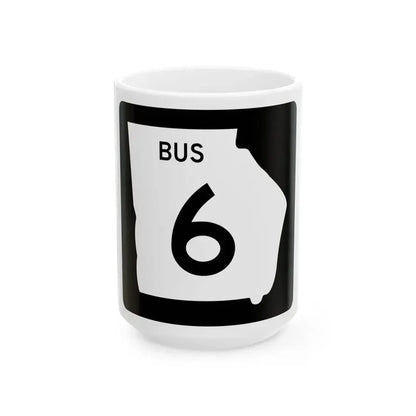 Georgia 6 Business (Georgia) (Road Sign) White Coffee Mug 15oz - Go Mug Yourself