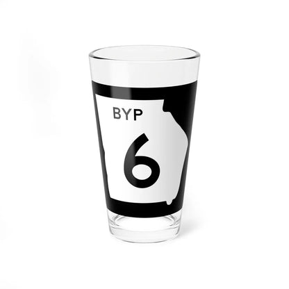 Georgia 6 Bypass (Georgia) (Road Sign) Pint Glass 16oz 16oz - Go Mug Yourself