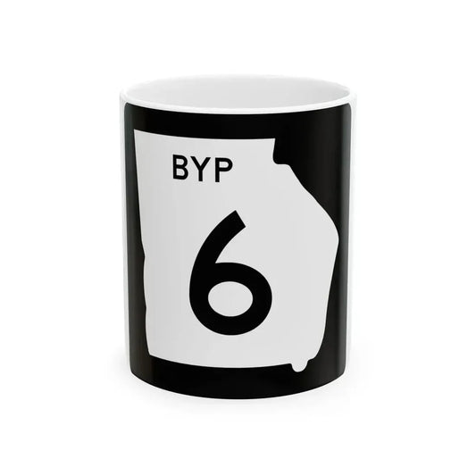 Georgia 6 Bypass (Georgia) (Road Sign) White Coffee Mug 11oz - Go Mug Yourself
