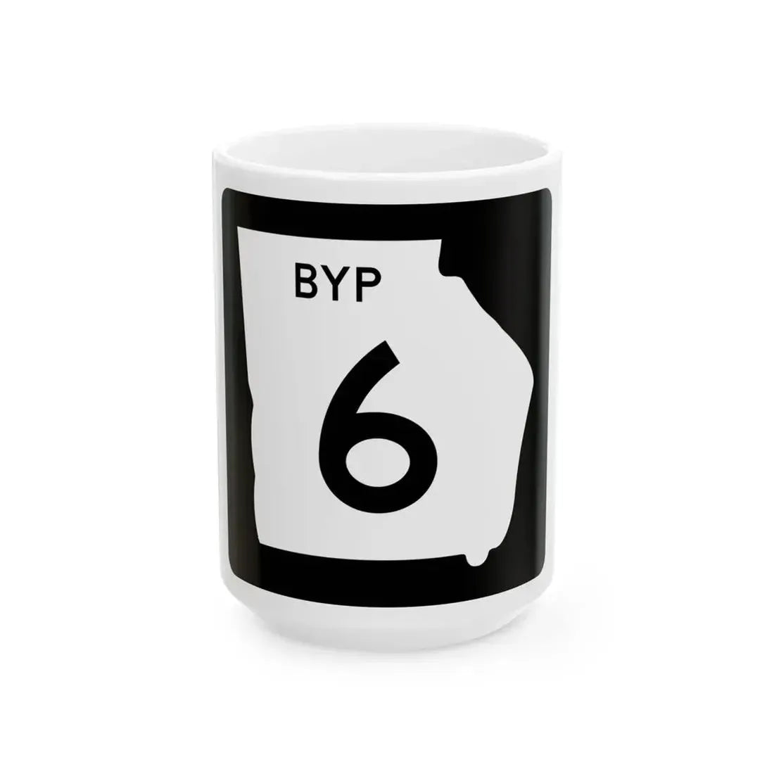 Georgia 6 Bypass (Georgia) (Road Sign) White Coffee Mug 15oz - Go Mug Yourself