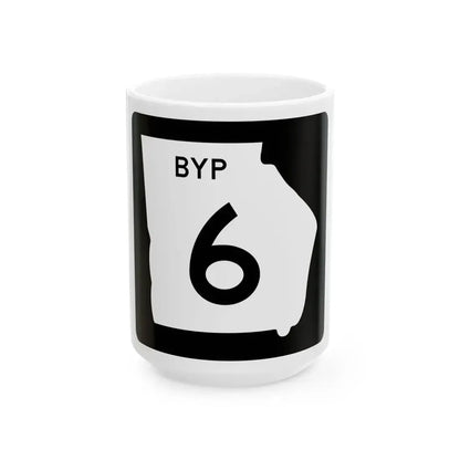 Georgia 6 Bypass (Georgia) (Road Sign) White Coffee Mug 15oz - Go Mug Yourself