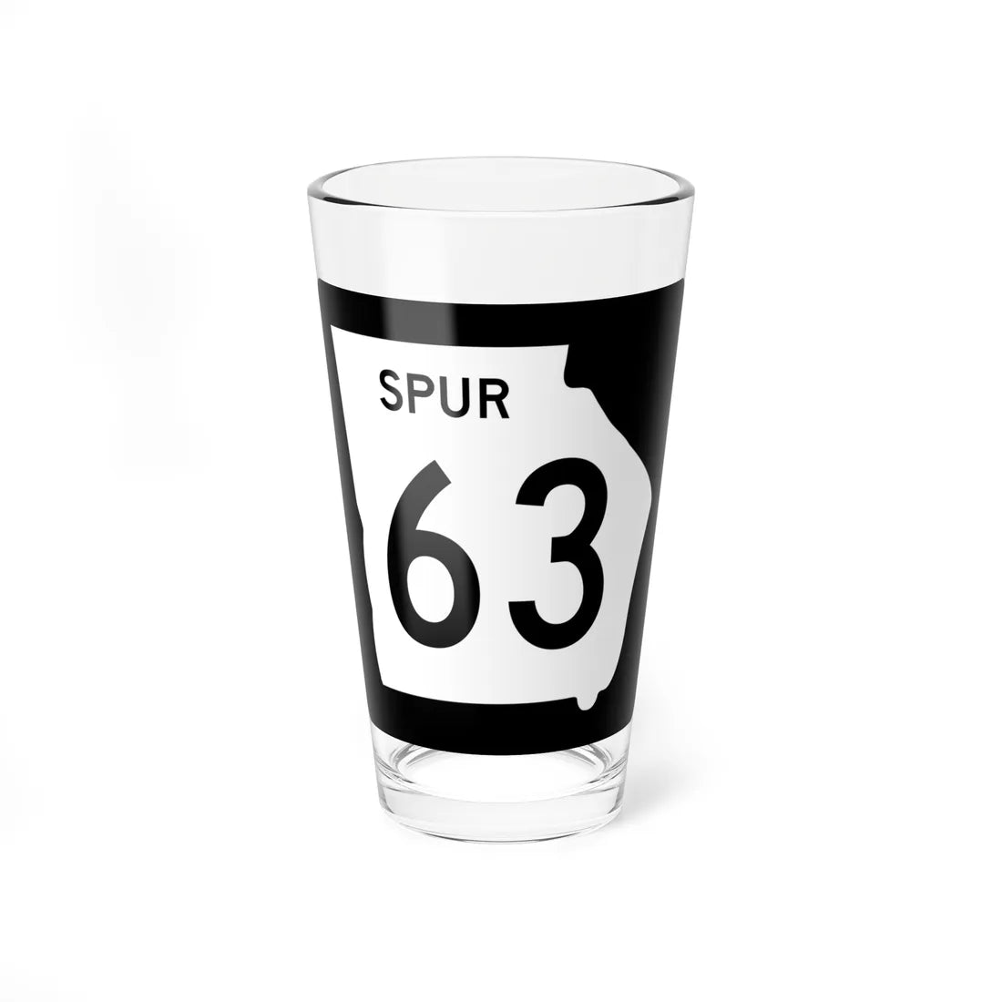 Georgia 63 Spur (Georgia) (Road Sign) Pint Glass 16oz 16oz - Go Mug Yourself