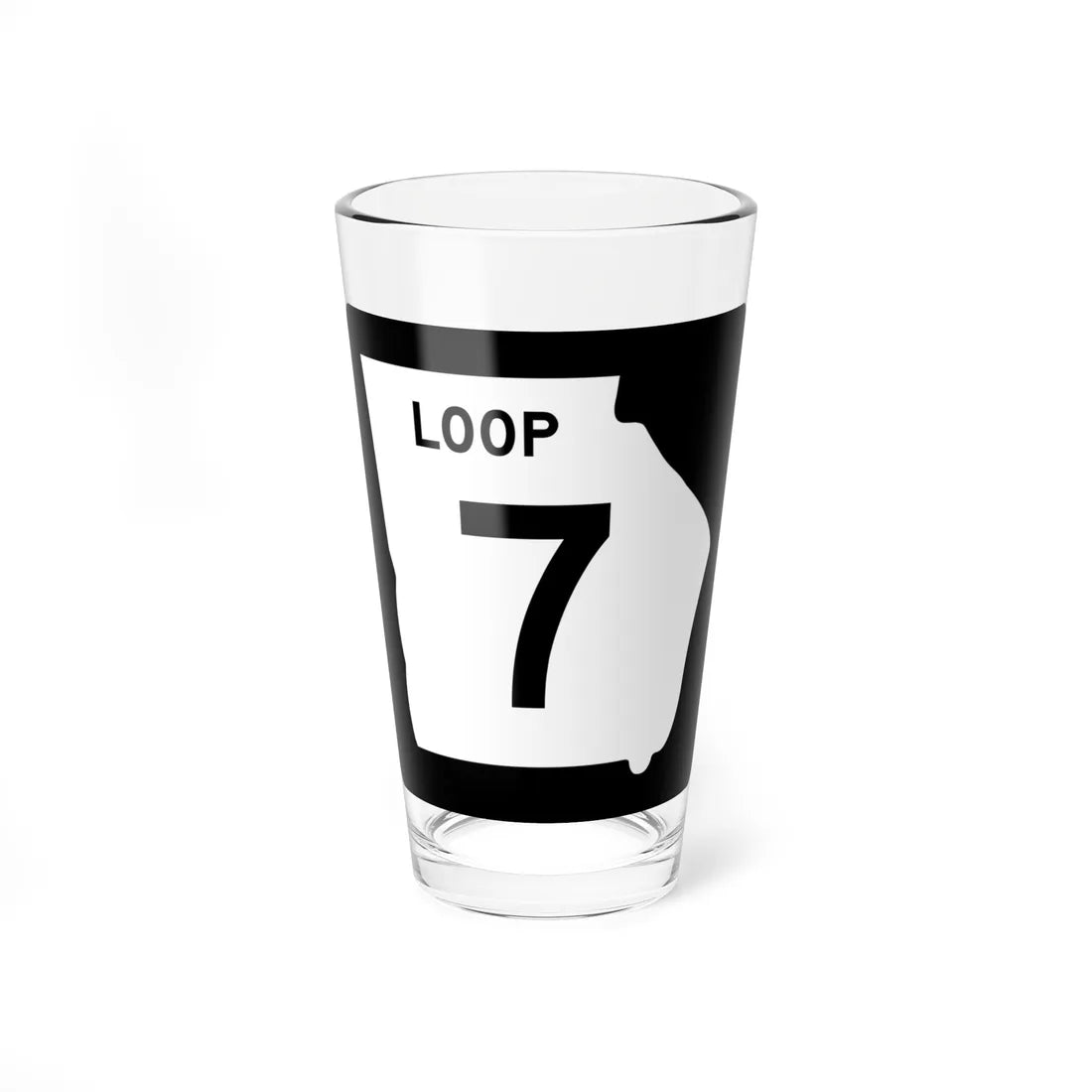 Georgia 7 Loop (Georgia) (Road Sign) Pint Glass 16oz 16oz - Go Mug Yourself