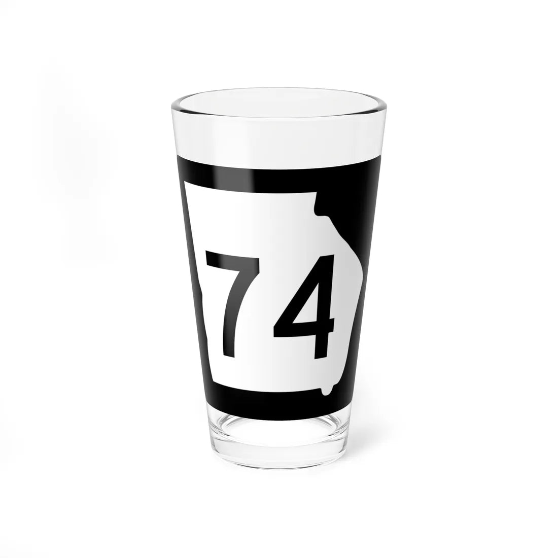 Georgia 74 (Georgia) (Road Sign) Pint Glass 16oz 16oz - Go Mug Yourself