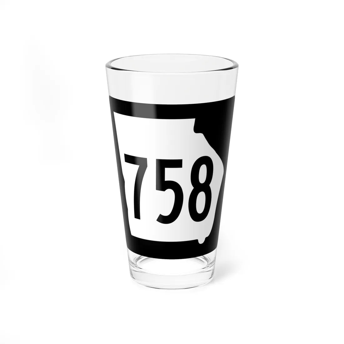 Georgia 758 1960 (Georgia) (Road Sign) Pint Glass 16oz 16oz - Go Mug Yourself